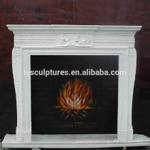 2019 hot sell hand carved marble stone fireplace mantel for decorative home
